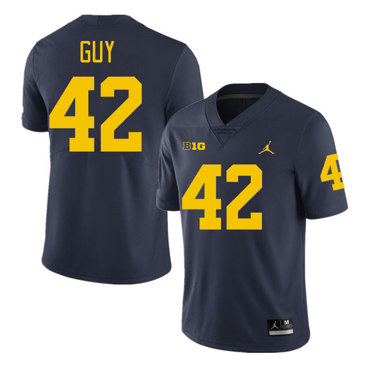 TJ Guy Michigan Jersey,Michigan Wolverines #42 TJ Guy Jersey Youth-Navy